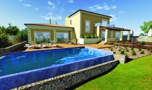 Villa en construction V3 avec vue golf à Lagoa